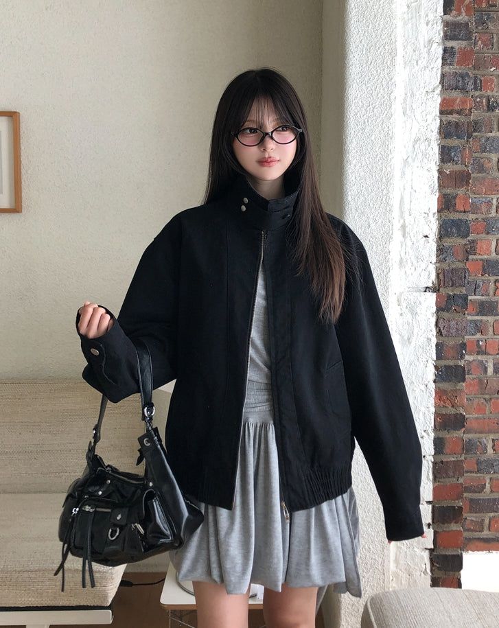 Posie Washed Cotton Blouson Jacket