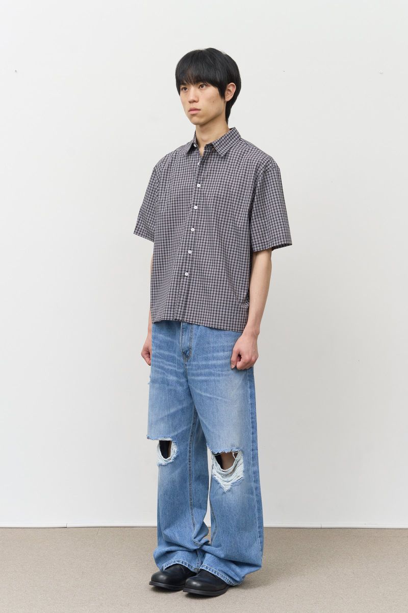 Sion Checked Half Shirt