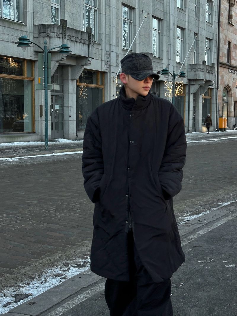 Chrome Reversible Quilted Long Parka 2C