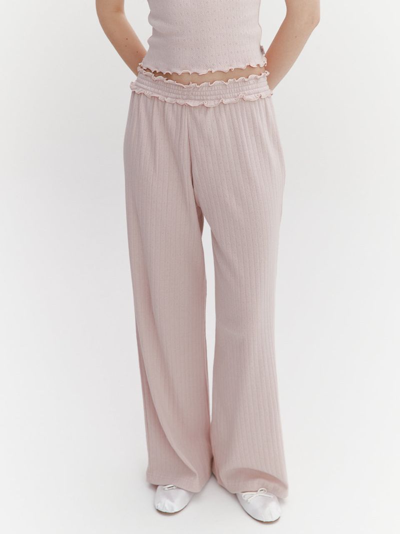 MOILLY(モイリー)の「Wave Frill Pants Pink(Pants)」