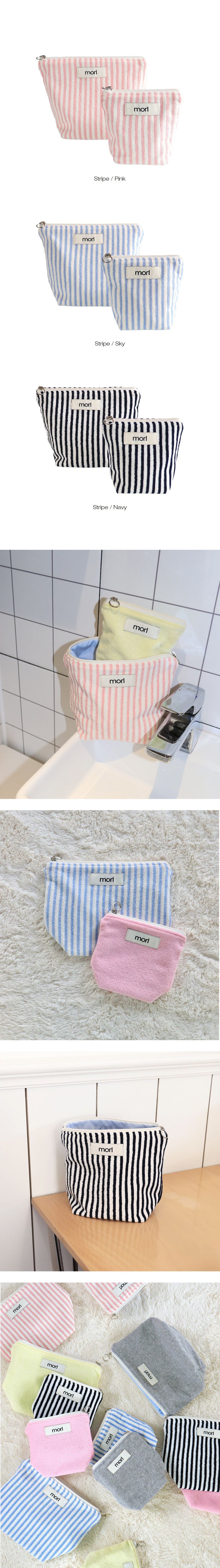 Mellow pouch M (Stripe/3color)