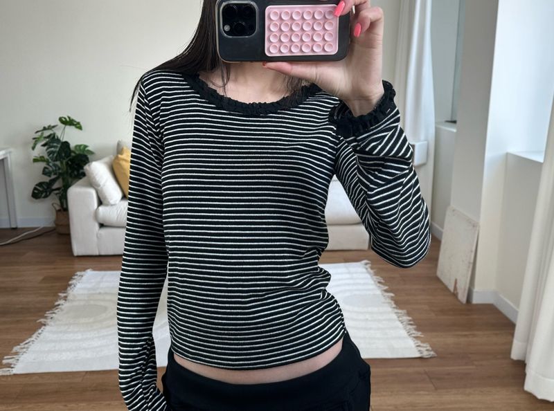 lace stripe tee