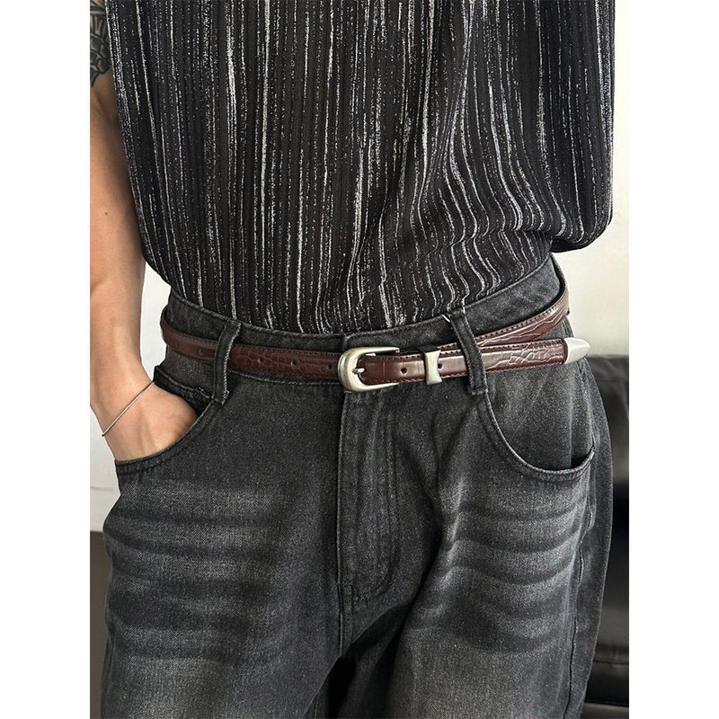 LAURANT（ロラン）の「[Handmade] Slim crocker leather belt(4color)（Fashion Accessories）」
