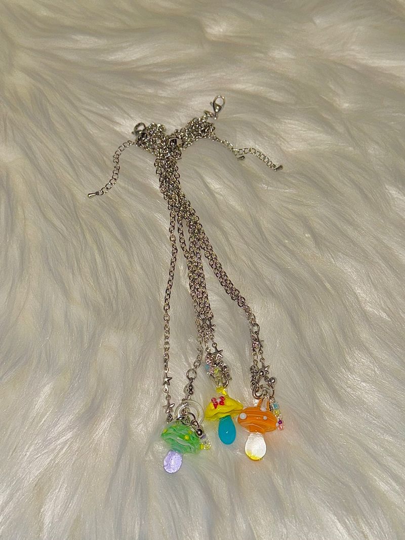 [Hearts2Hearts Juun] Trippy mushroom necklace.07 (8color)