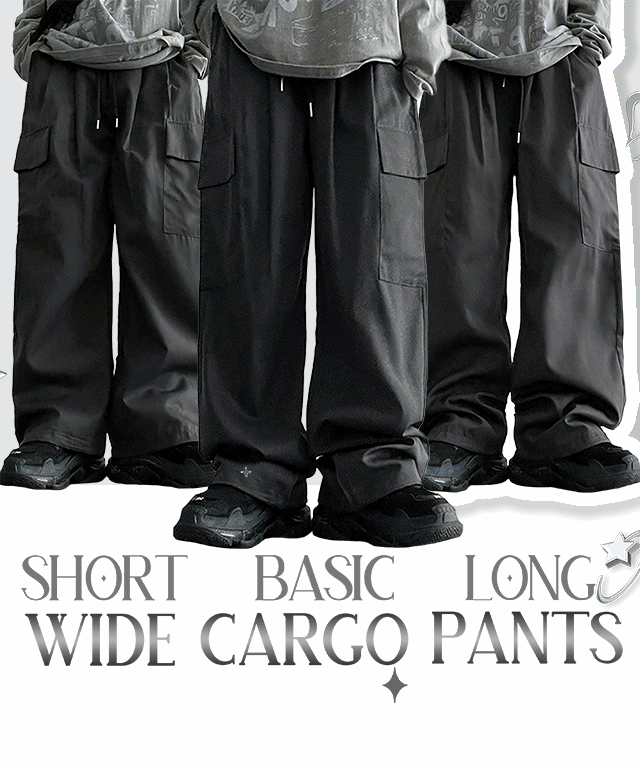 hijjoo（ハイチュー）の「[3 Tier Length] [S–2XL] Tida Tantan Pintuck Banding Cargo Wide Pants (6 colors)（Pants）」
