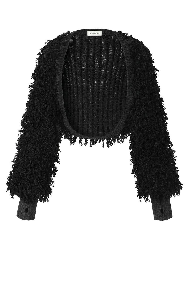 Shaggy fur bolero
