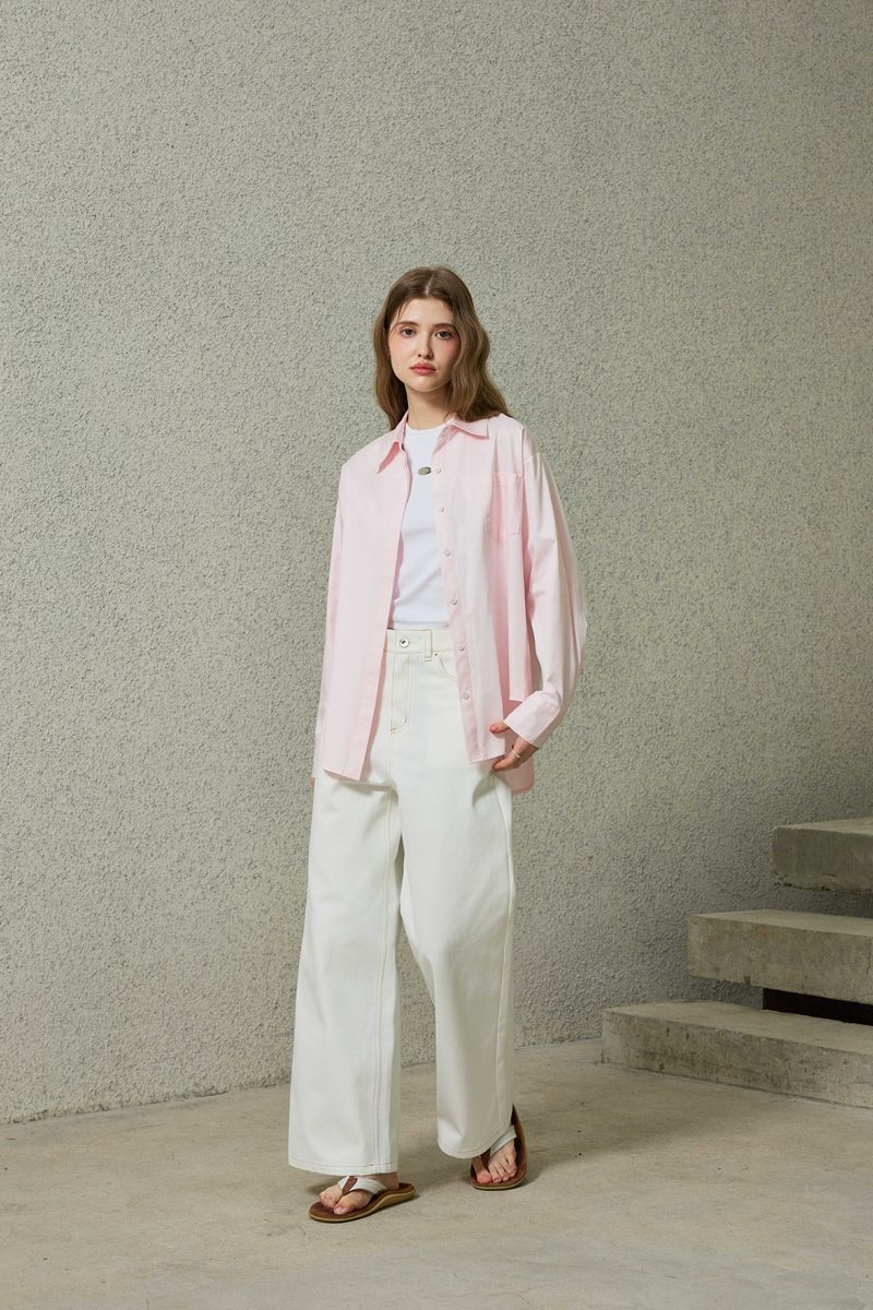 BRIGHT OVERSIZED SHIRT / PINK