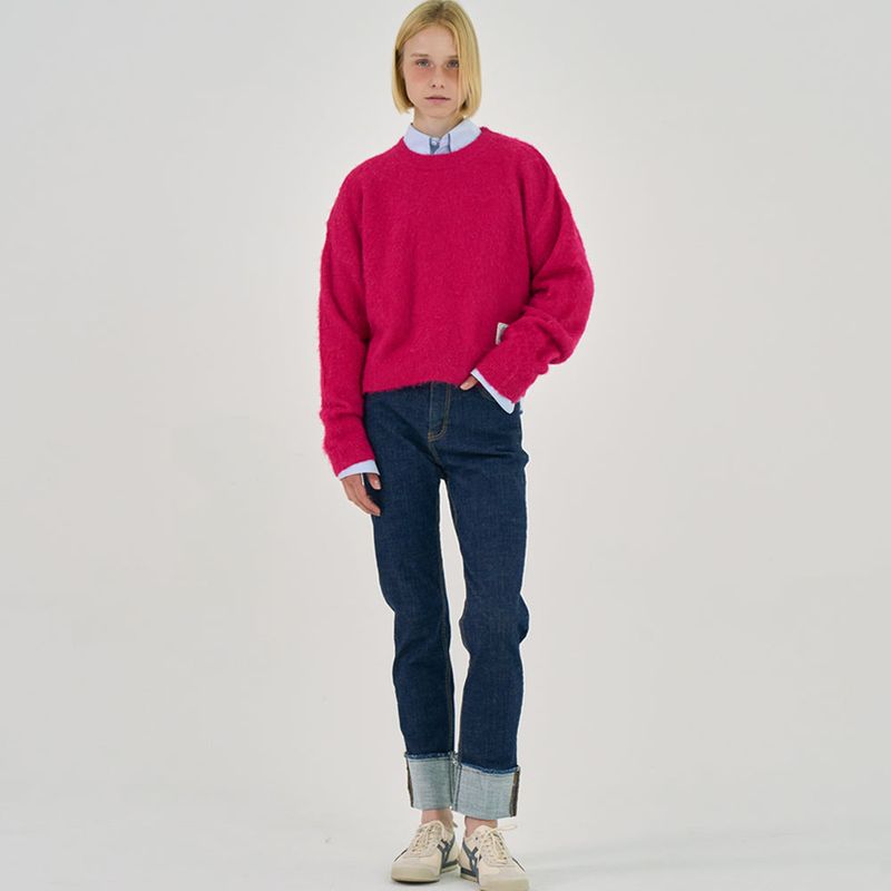 Brushed Soft Knit_Fuchsia pink