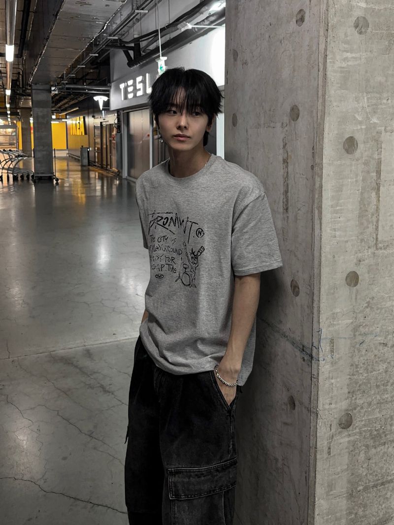Vintage drum punk short-sleeve tee