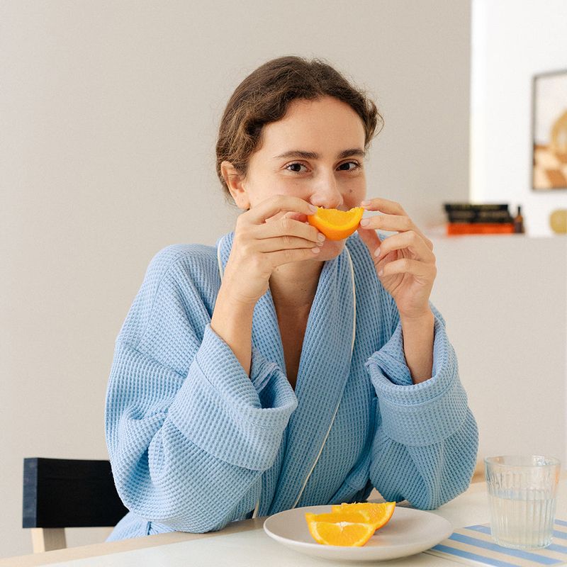Waffle robe (3color)