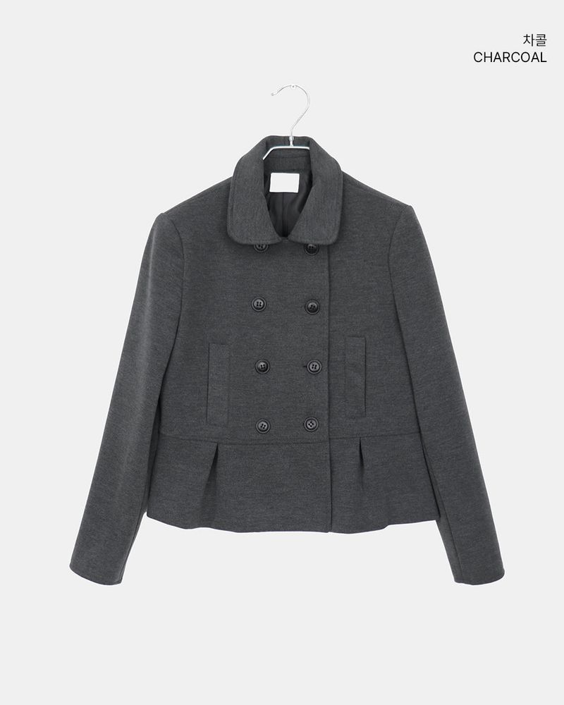 Duna Shirred Double-Breasted Jacket