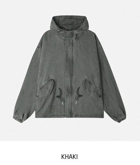 Pint Washed Short Hooded Field Jacket