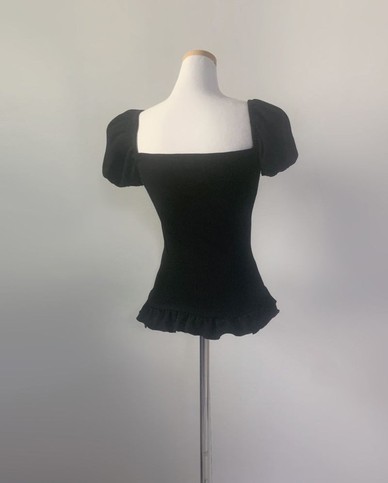 Rudica Puff Frill Top (black)