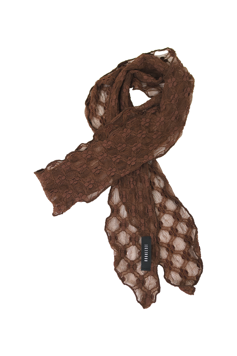 Net Lace Scarf (Brown)
