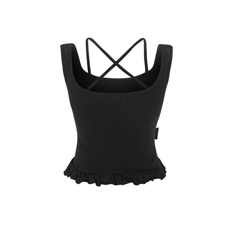 ROSY SLEEVELESS-BLACK