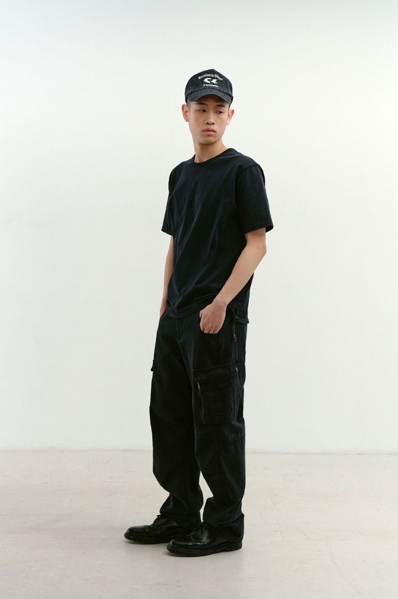 Mixed Fabric m65 Pants (Washed Black)