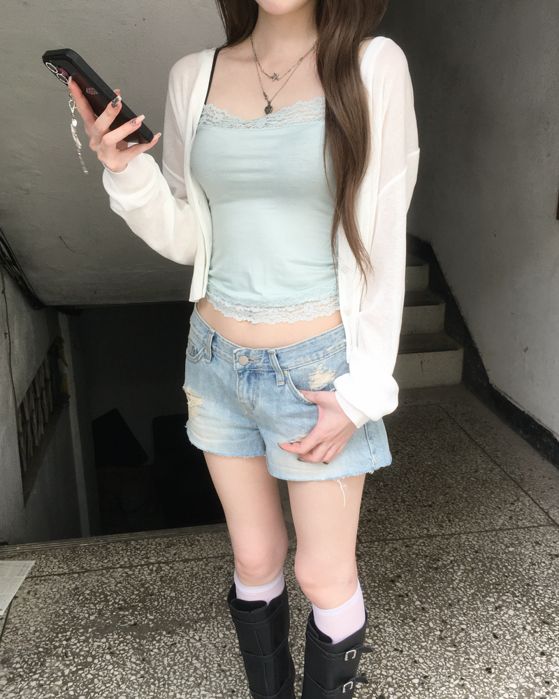 Pastel lace sleeveless