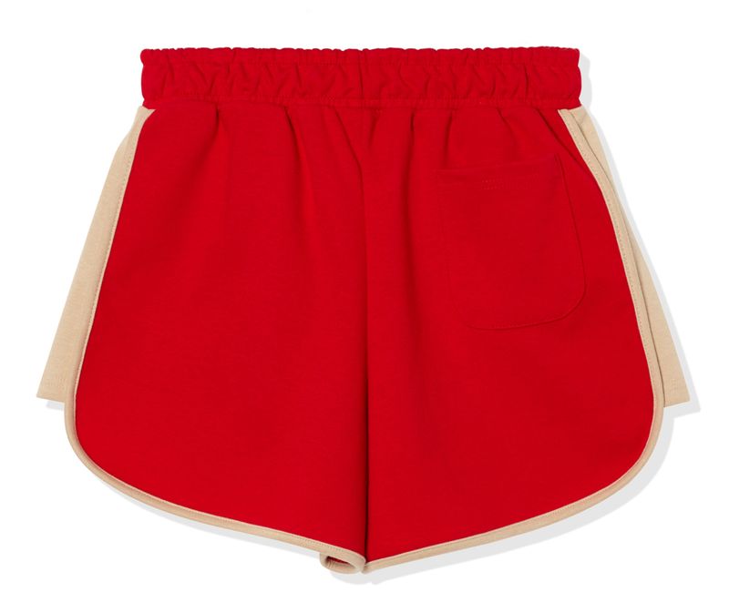 COLOR BLOCK JERSEY SHORTS_RED