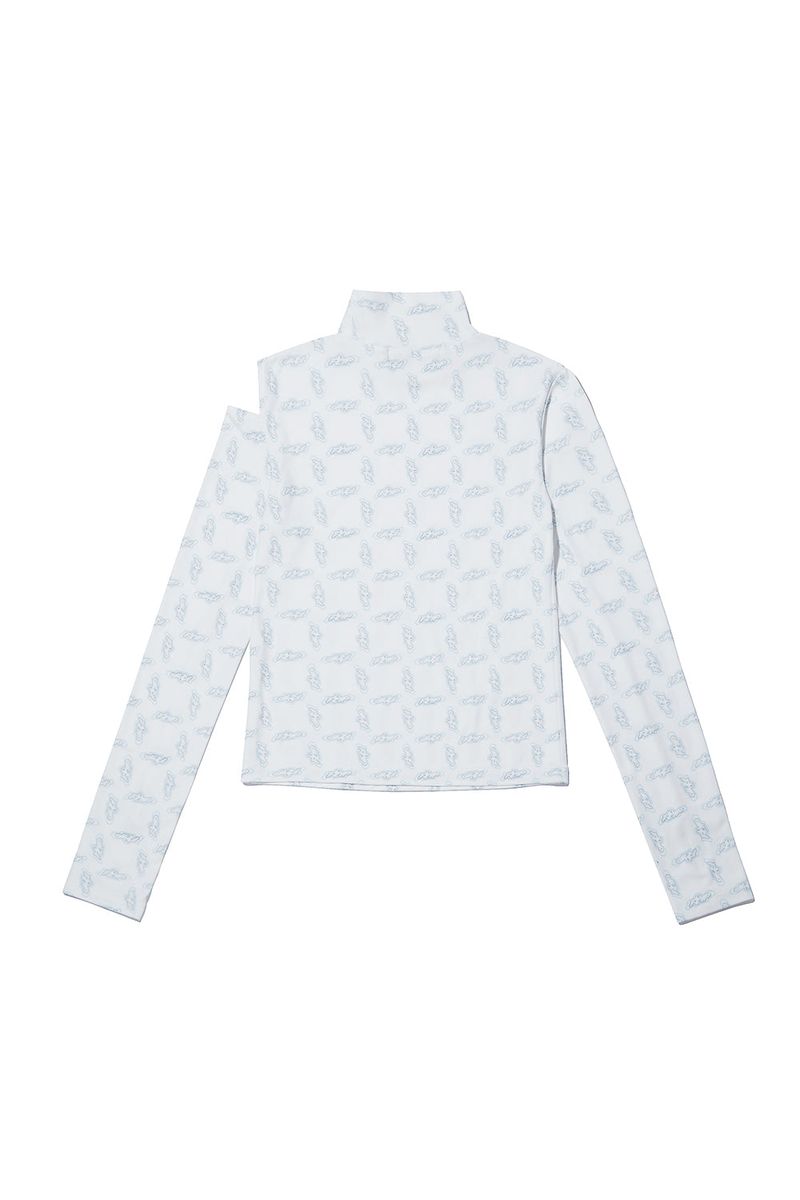 FLIP Pattern Turtleneck_White