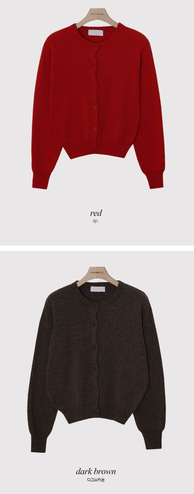Basic Spring Round Knit Cardigan (10color)