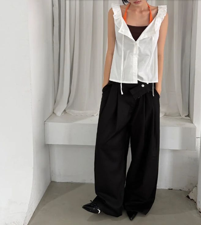 FRILL COLLAR BLOUSE
