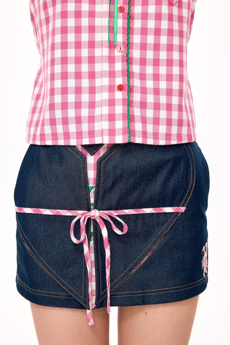 (Copy of) Handle with Care Mini Skirt (Navy)