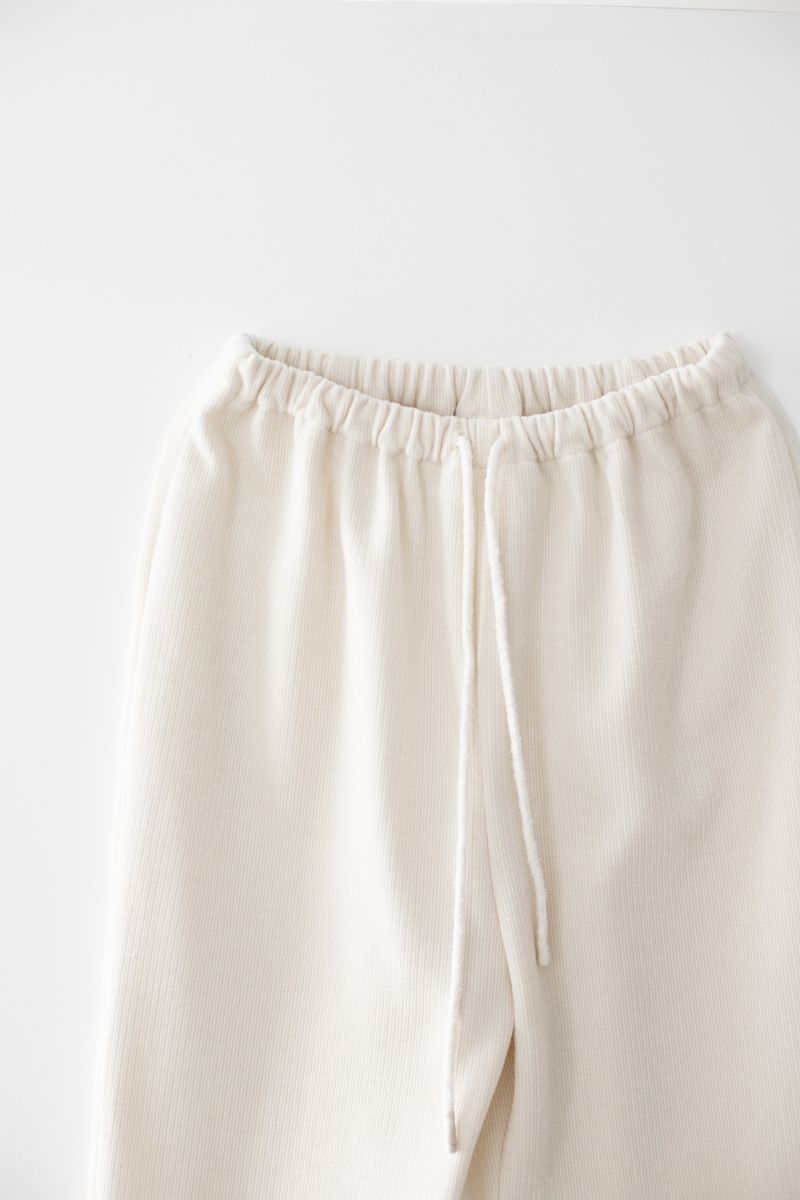 Corduroy boots cut pants (Ivory)