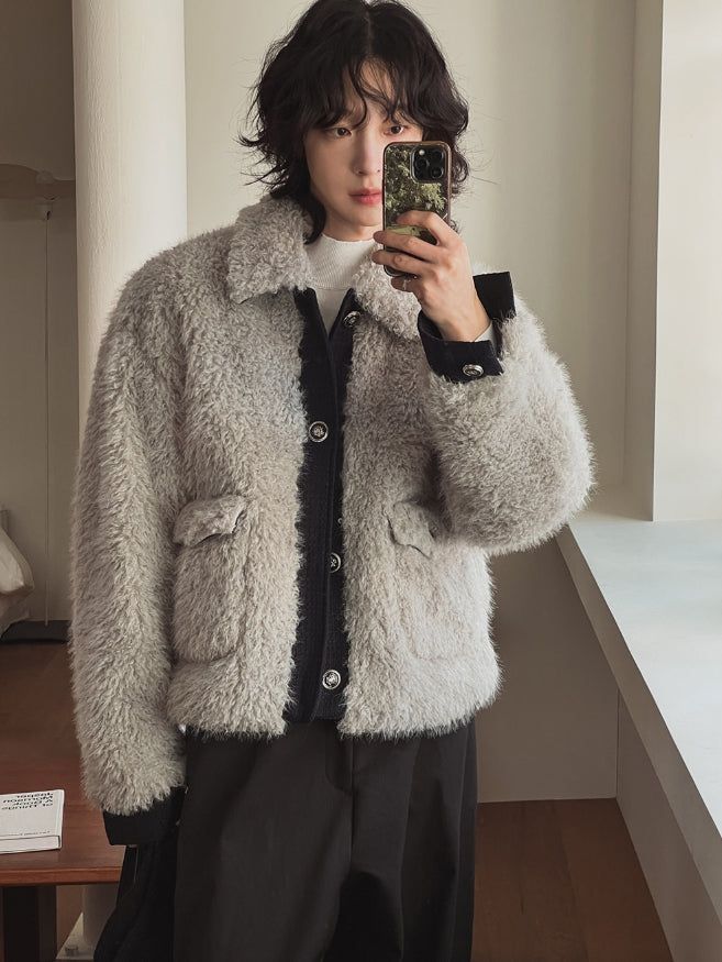 Superior tweed fur jacket