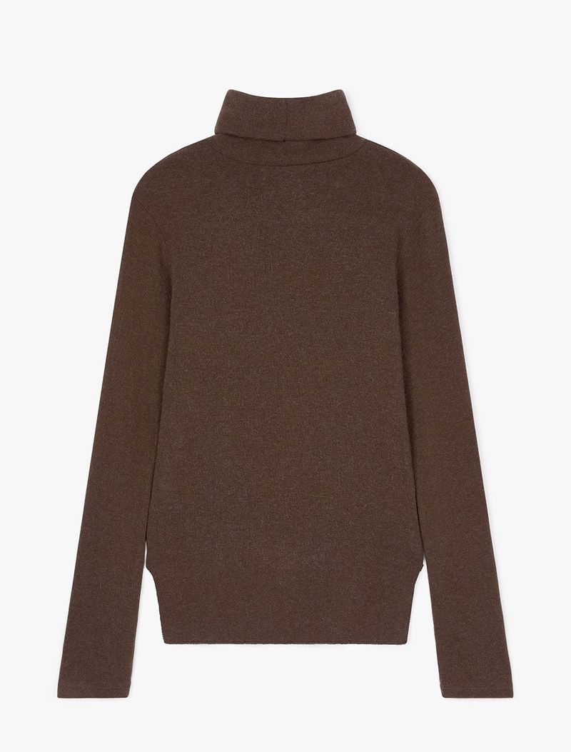 ESSENTIAL TURTLE NECK LONG SLEEVE (BROWN)