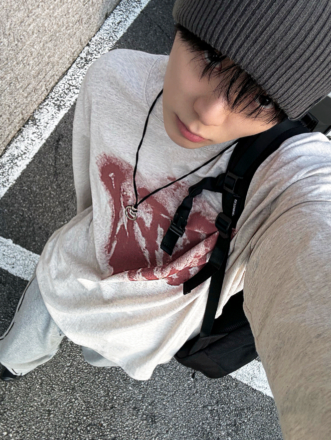 COSYHARU（コシハル）の「ルーズフィットスウェットシャツTシャツ（トップス）」