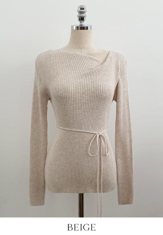Luna Diagonal Unbalance Rib Knit (Strap Set)