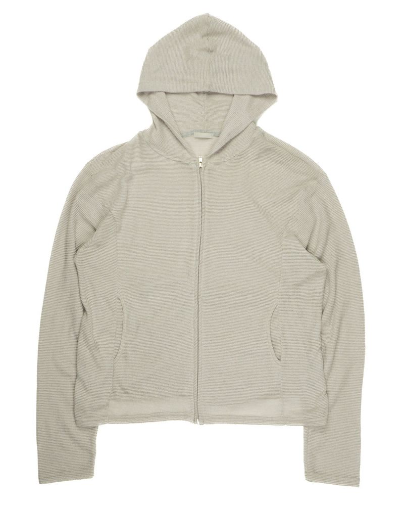 SOFT KNIT HOOD ZIP-UP