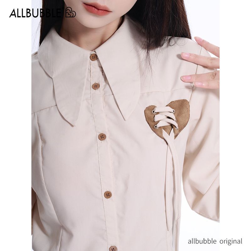 allbubble love embroidered shirt
