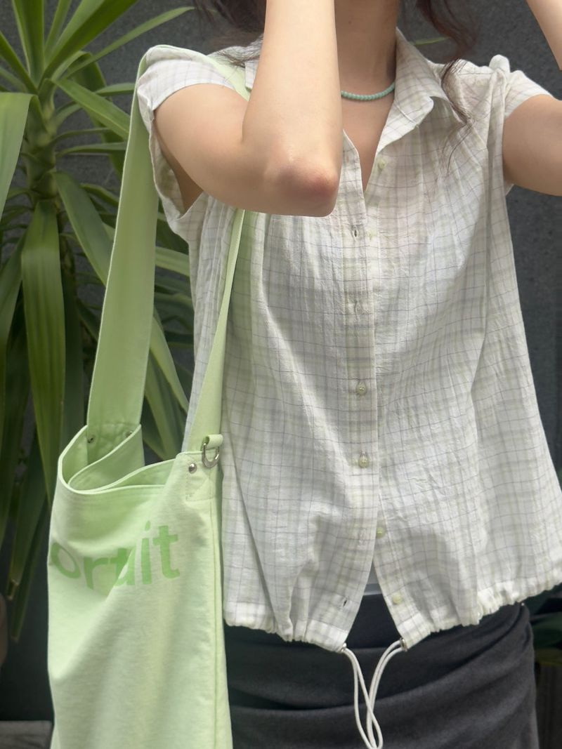 Portrait Wide Strap Shoulder Bag - Apple Mint