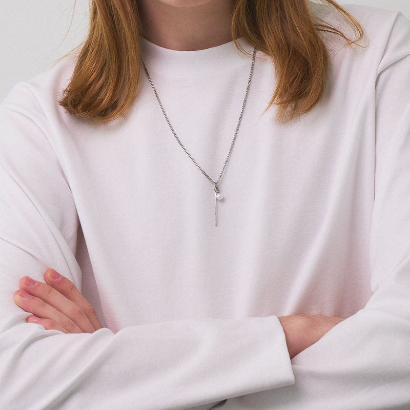 Unisex Necklace Stick Pendant_CLEF HI PEARL NEC