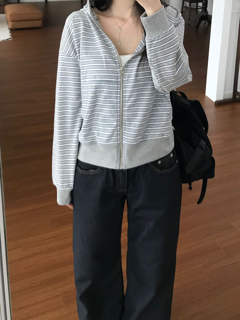 Rage Stripe Hooded Zip-Up (one color)