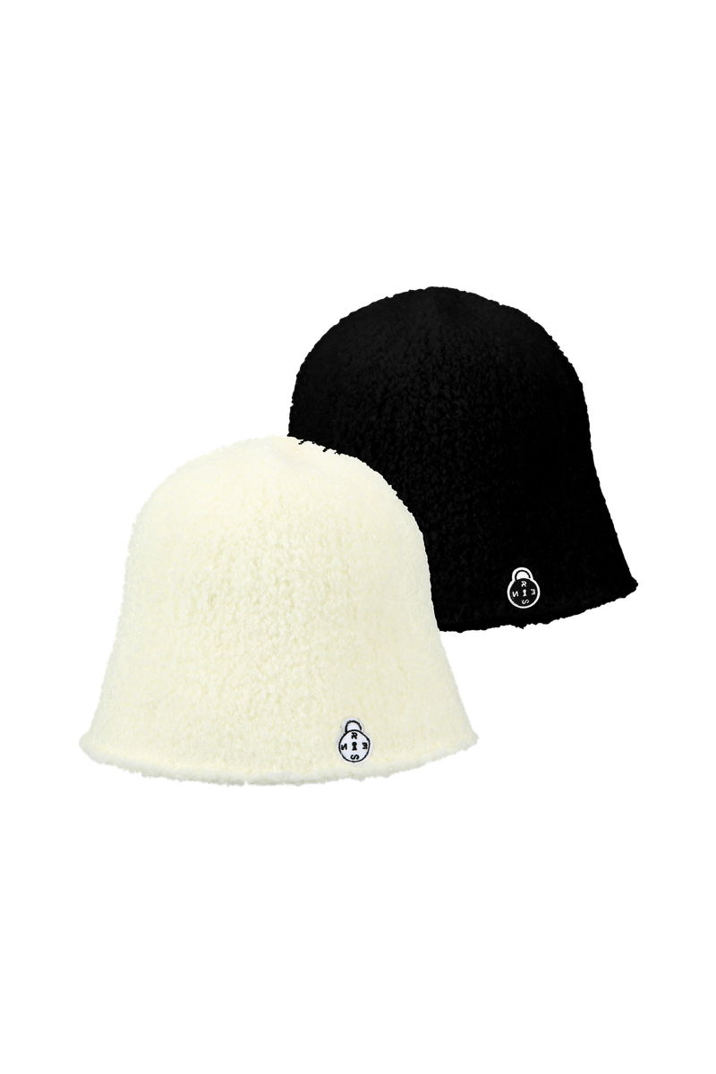 Black Puffy bucket hat (블랙 뽀글이 버킷햇)
