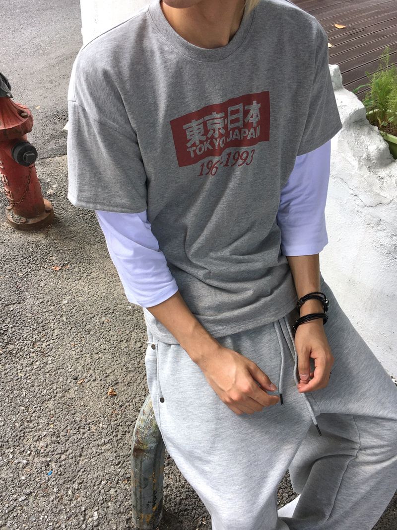 OEN Pintuck Heavy Wide Sweatpants 3C