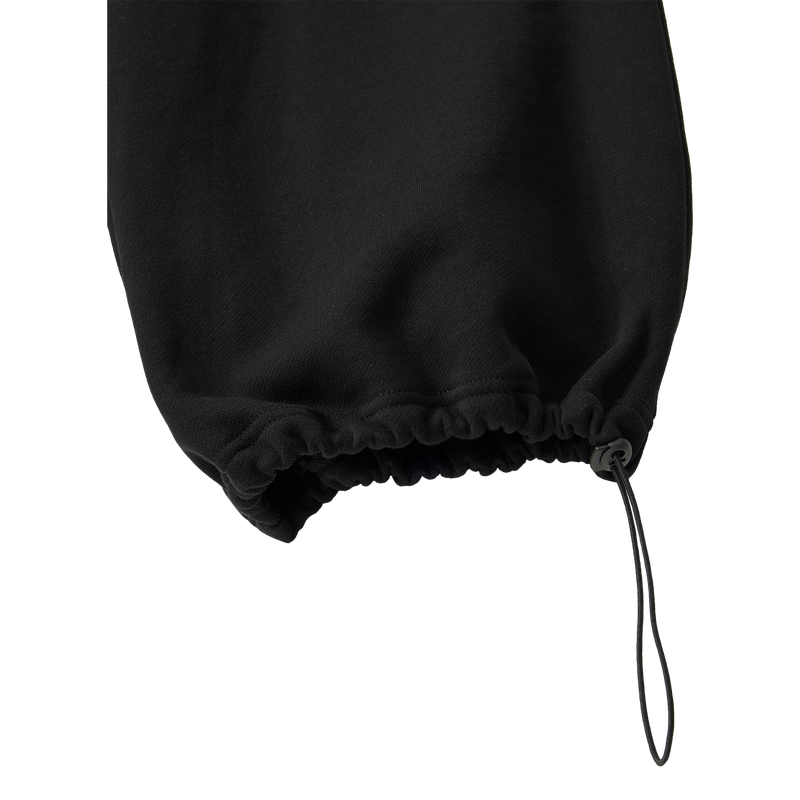 Essential 2-way String Banding Wide Sweat Pants - BLACK