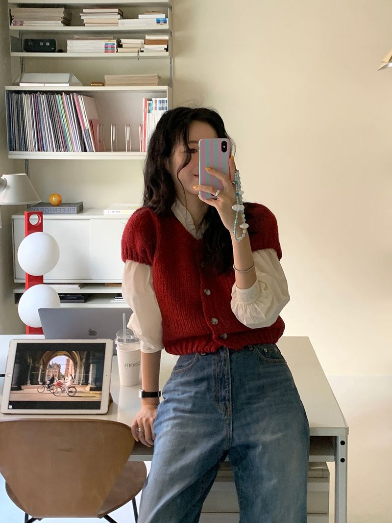 [MADE] LoHeart Puff Mini Cardigan