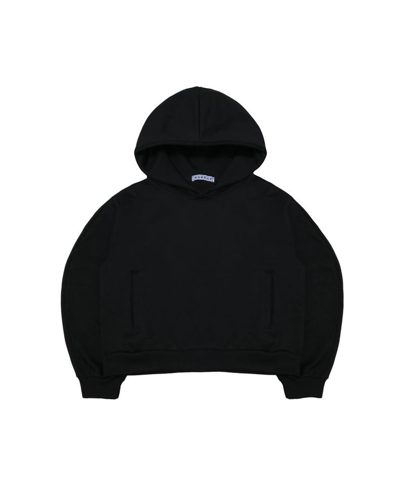 WEREVE(ウィレブ)の「balloon crop hoodie_black(Tops)」