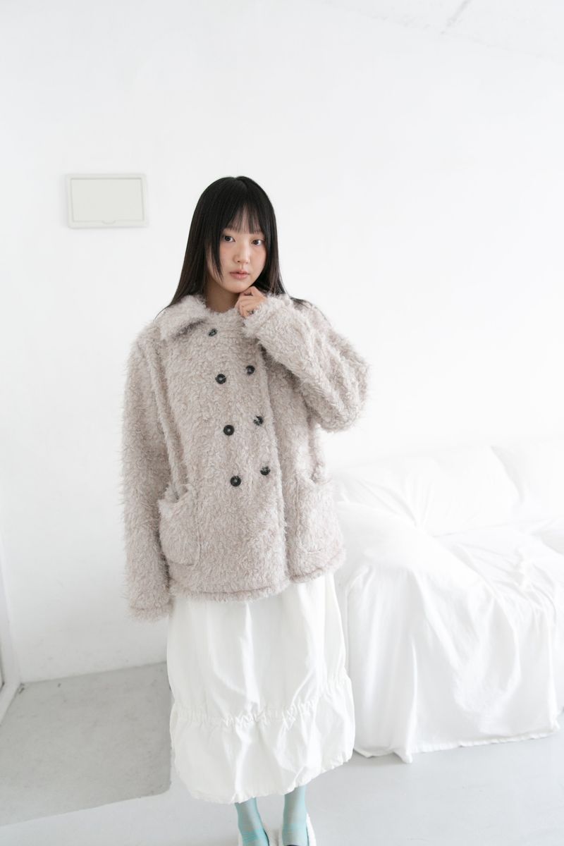 double button fluffy cardigan(2colors)