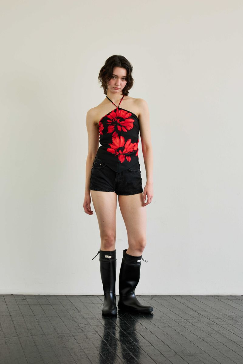  FLUTTER HALTERNECK / RED