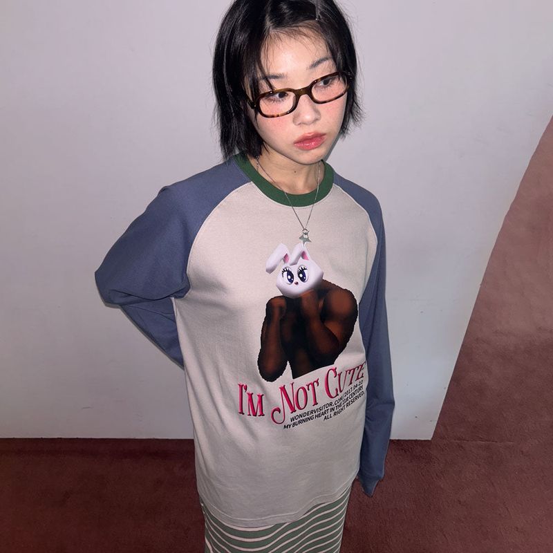 wonder visitor（ワンダービジター）の「Boxer tokki Raglan LS-T [grey]（Tops）」