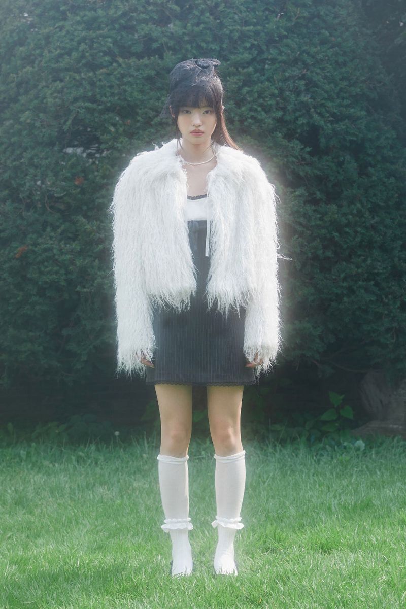 HAIR FUR JACKET (WHITE)