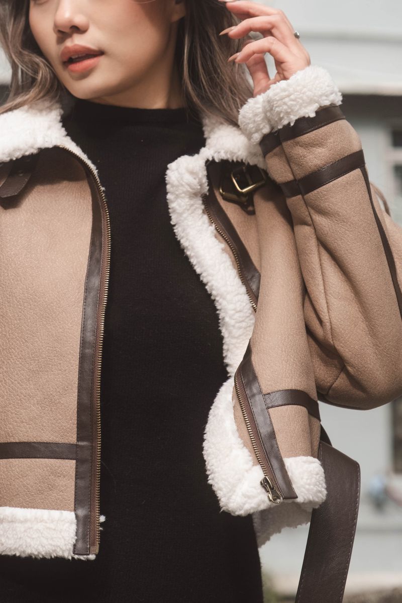 Mocha Fleece Faux Jacket