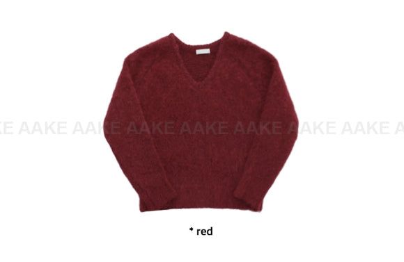 (WOOL) BLUSH V-NECK KNIT