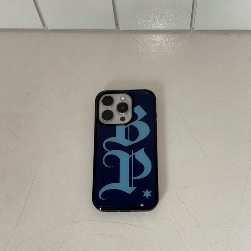 BP lettering epoxy case (navy)