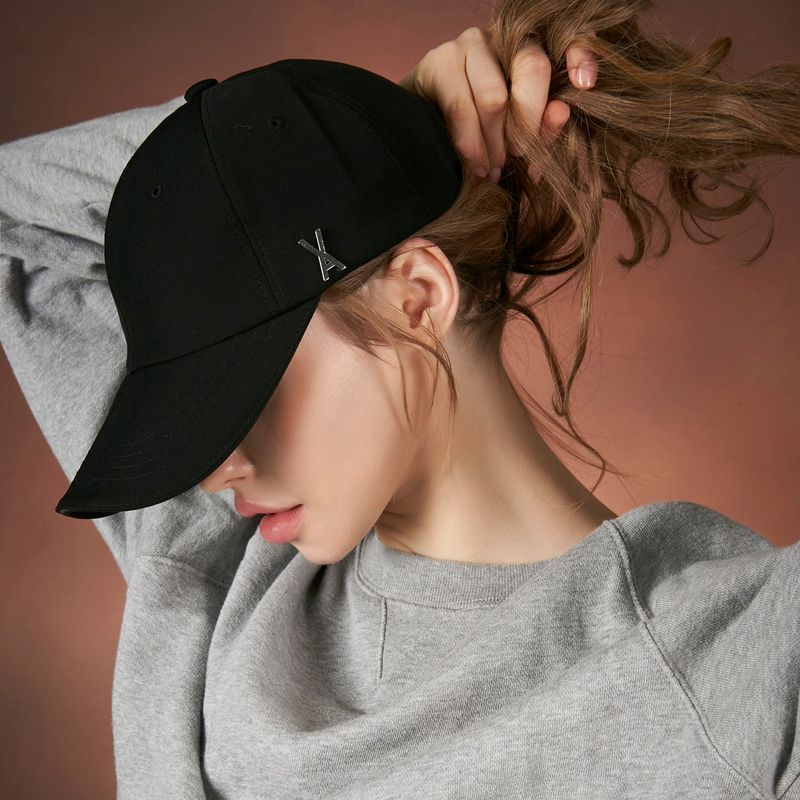 Silver stud over fit ball cap