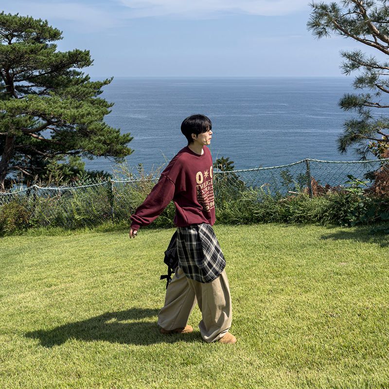Cipher Print Oversized Sweatshirt